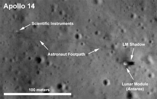 Lroc Apollo 14 New Images of Moon Landing Sites lroc_apollo14l